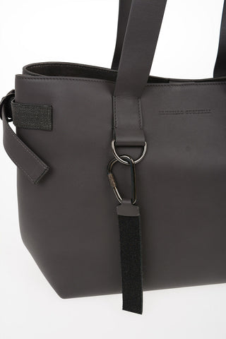 Borsa a Mano in pelle con dettaglio gioiello