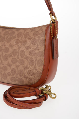 Monogram Coated Canvas Hobo Bag With Removable Shoulder Strap