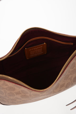 Monogram Coated Canvas Hobo Bag With Removable Shoulder Strap