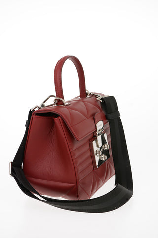 Leather FORTUNA Top Handle Bag with Removable Shoulder Strap