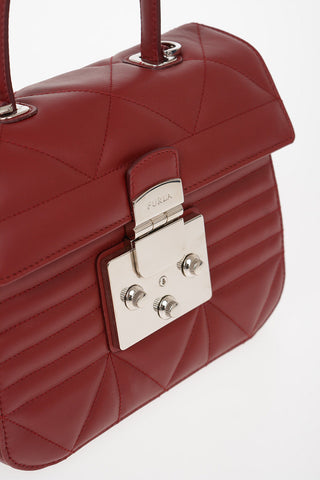 Leather FORTUNA Top Handle Bag with Removable Shoulder Strap