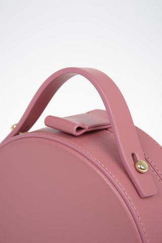 Leather TUNILLA MINI Bowler Bag with Removable Shoulder Strap