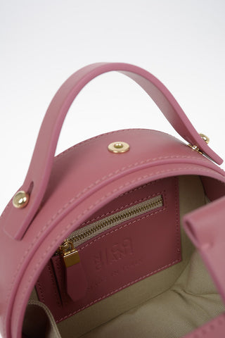 Leather TUNILLA MINI Bowler Bag with Removable Shoulder Strap
