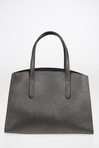 Textured Leather CHARLIE Tote Bag with Removable Shoulder Strap
