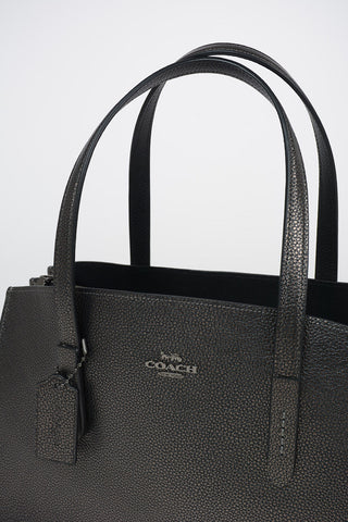 Textured Leather CHARLIE Tote Bag with Removable Shoulder Strap