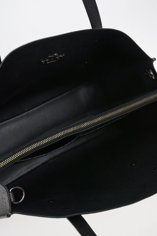Textured Leather CHARLIE Tote Bag with Removable Shoulder Strap