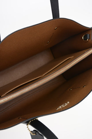 Textured Leather CHARLIE Tote Bag with Removable Shoulder Strap