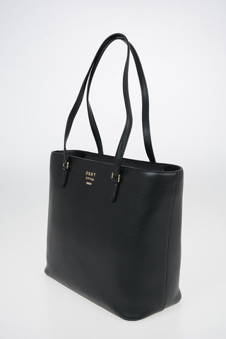 Textured Leather Shoulder Tote Bag