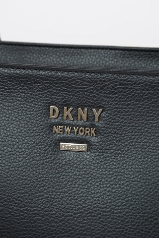 Textured Leather Shoulder Tote Bag