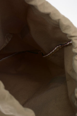 Logoed Canvas Handle Bag with Leather Details