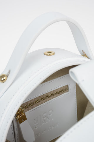 Leather TUNILLA MINI Bowler Bag with Removable Shoulder Strap