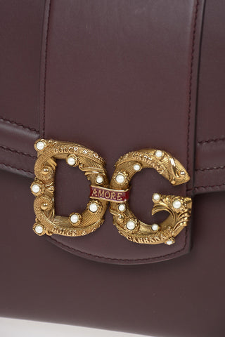 Leather “DG AMORE” Shoulder bag