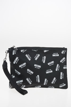 Fabric Wristlet with leather details