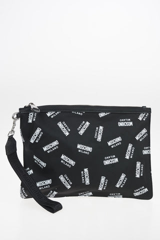 Fabric Wristlet with leather details