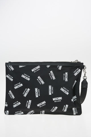 Fabric Wristlet with leather details