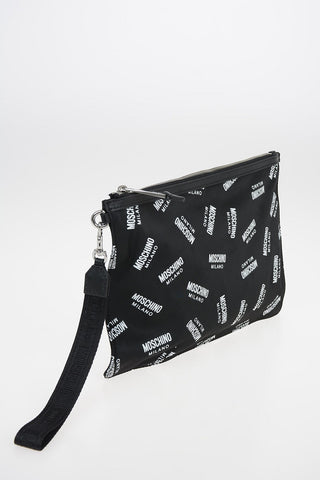 Fabric Wristlet with leather details