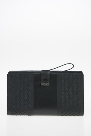 Braided leather Wristlet