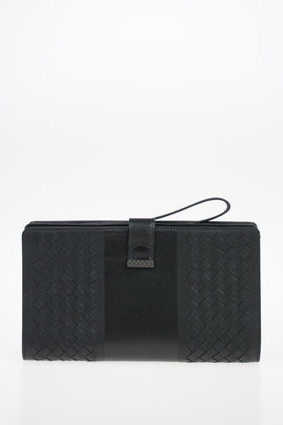 Braided leather Wristlet