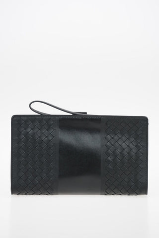 Braided leather Wristlet