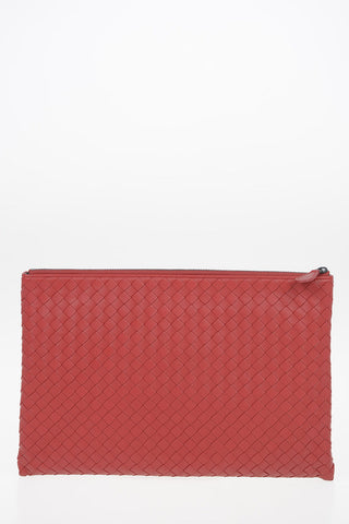 Braided leather Pochette