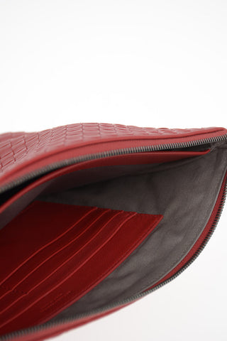 Braided leather Pochette