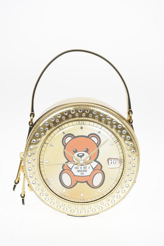 Toy clock Handbag in leather