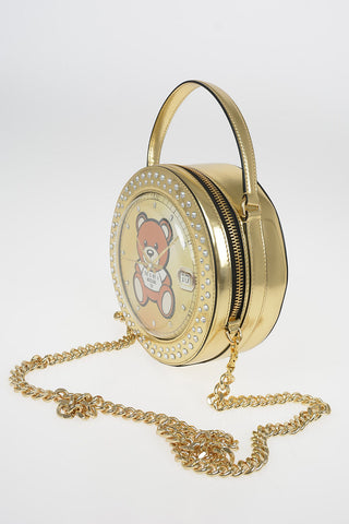 Toy clock Handbag in leather