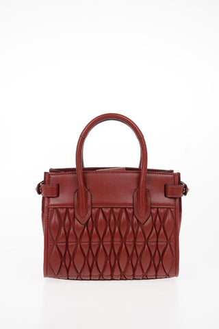 Quilted Leather PIN COMETA Mini Bag with Removable Shoulder Strap