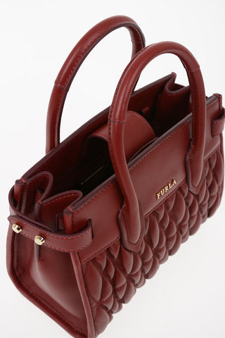 Quilted Leather PIN COMETA Mini Bag with Removable Shoulder Strap