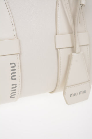 Leather Bag with Removable Shoulder Strap and Magnetic Closure