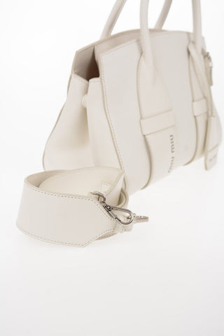 Leather Bag with Removable Shoulder Strap and Magnetic Closure