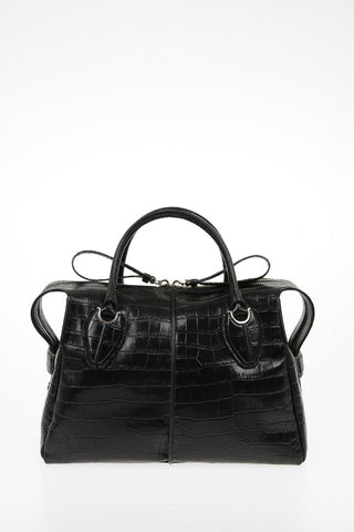 Printed Leather ANY MEDIUM Bowler Bag with Removable Shoulder Strap