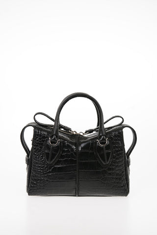Leather Mini Bowler LUXURY Bag with Removable Shoulder Strap