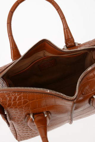 Leather Mini Bowler LUXURY Bag with Removable Shoulder Strap