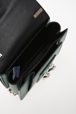 Leather Mini HAVA Shoulder Bag with Outer Pocket