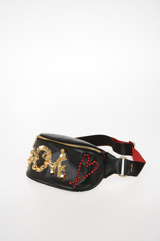 Leather MARIE JANE Belt Bag with Studs Applied
