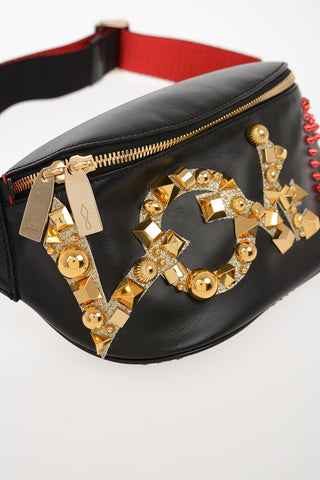 Leather MARIE JANE Belt Bag with Studs Applied
