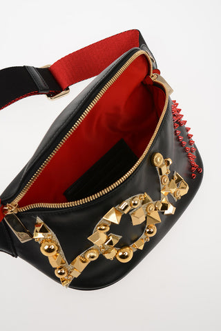 Leather MARIE JANE Belt Bag with Studs Applied