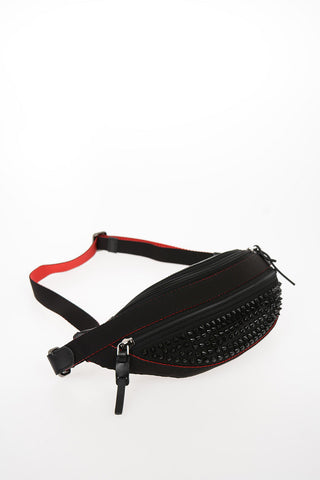 Fabric PARISNYC  Belt Bag with Studs Applied  and Leather Trimmings