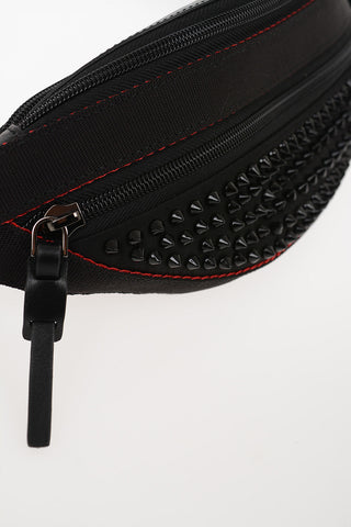 Fabric PARISNYC  Belt Bag with Studs Applied  and Leather Trimmings