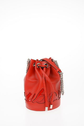 Leather MARIE JANE Bucket Bag with Removable Shoulder Chain