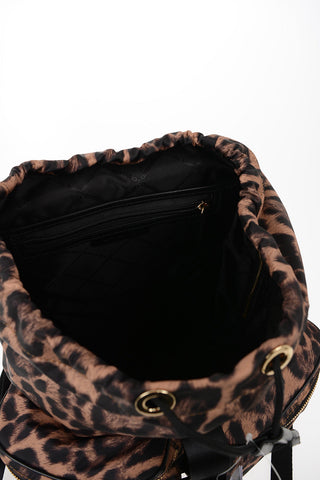 Animal Printed Fabric Multi-pocket PERRY Backpack
