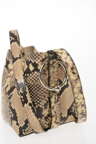 Python printed leather Mini Bucket bag 