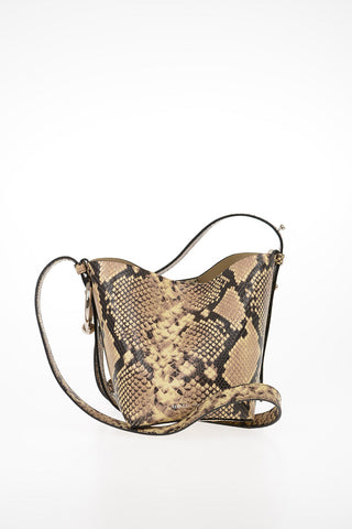 Python printed leather Mini Bucket bag 