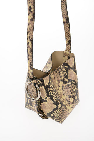 Python printed leather Mini Bucket bag 