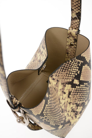 Python printed leather Mini Bucket bag 