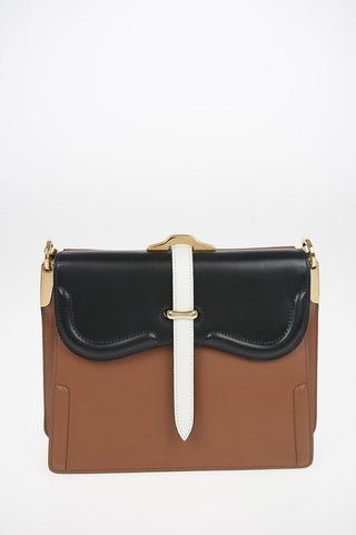 Leather Top Handle CITY Bag with Removable Shoulder Chain