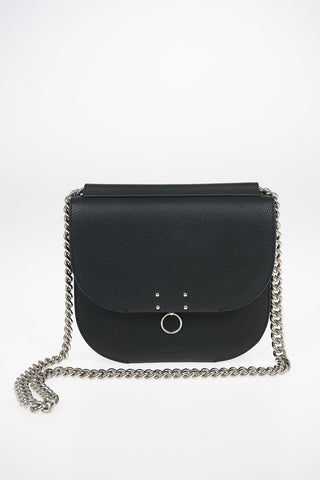 Leather Saddle Bag with Shoulder Chain
