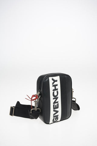 Leather MC3 Crossbody Bag with Logoed Band