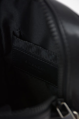 Leather MC3 Crossbody Bag with Logoed Band